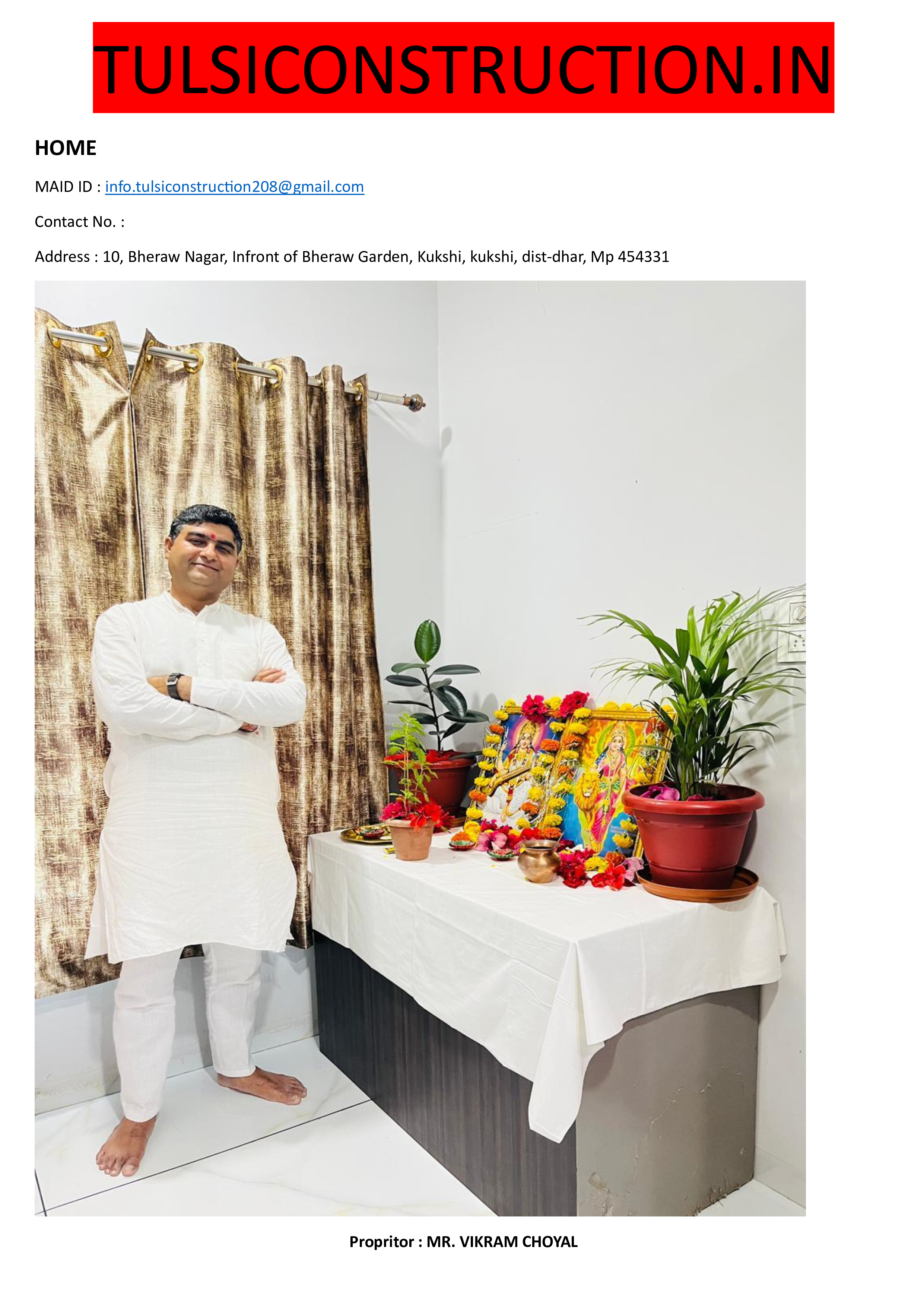 Mr. Vikram Choyal